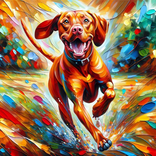 Vizsla Dog Portrait Acryl Art Print Hondenliefhebb Legpuzzel