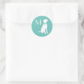 Vizsla Dog Puppy Ronde Sticker (Tas)