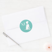 Vizsla Dog Puppy Ronde Sticker (Envelop)