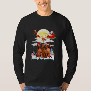 Vizsla Dog Santa Sleigh Kerstmis Lover  T-shirt