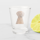 Vizsla Dog Shot Glass Glas (Achterkant)