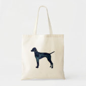 Vizsla Dog Silhouette Black Waterverf Tote Bag (Voorkant)