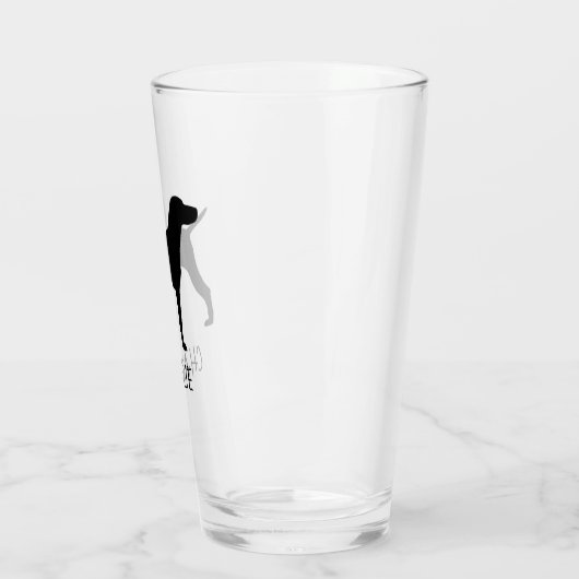 Vizsla Dog Silhouette Persoonlijk Glas (Links)