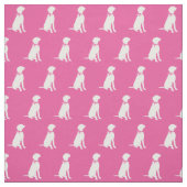 Vizsla Dog Silhouette Pet Pink Stof (Swatch)