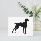 Vizsla Dog Silhouette (zwart) Briefkaart (Staand voorkant)