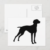 Vizsla Dog Silhouette (zwart) Briefkaart (Voorkant / Achterkant)