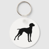 Vizsla Dog Silhouette (zwart) Sleutelhanger (Voorkant)
