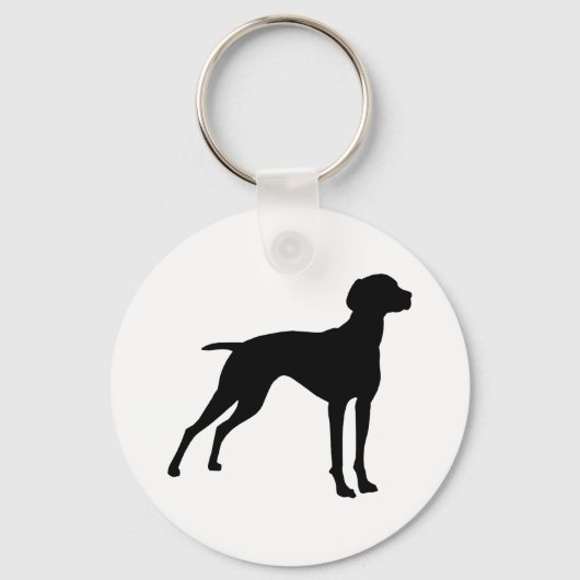 Vizsla Dog Silhouette (zwart) Sleutelhanger (Voorkant)