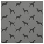 Vizsla Dog Silhouettes Pattern Grey and Black Stof (Swatch)