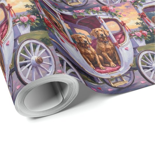 Vizsla Dog Valentine's Day Cadeaupapier (Rol Hoek)