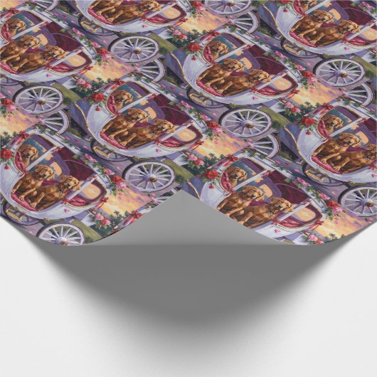 Vizsla Dog Valentine's Day Cadeaupapier (Hoek)