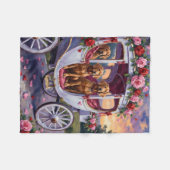 Vizsla Dog Valentine's Day Fleece Deken (Voorkant (Horizontaal))