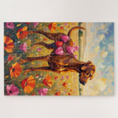 Vizsla Dog Valentine's Day Heart Lanterns Legpuzzel (Horizontaal)