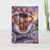 Vizsla Dog Valentine's Day Kaart (Voorkant)