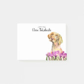 Vizsla Dog Violet Flower | Jouw namen toevoegen Post-it® Notes (Voorkant)