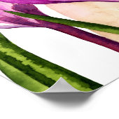 Vizsla Dog Waterverf schilderen, fijne kunst Poster (Hoek)