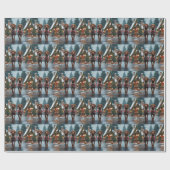 Vizsla Dogs Christmas Snow Holiday Cadeaupapier (Vlak)