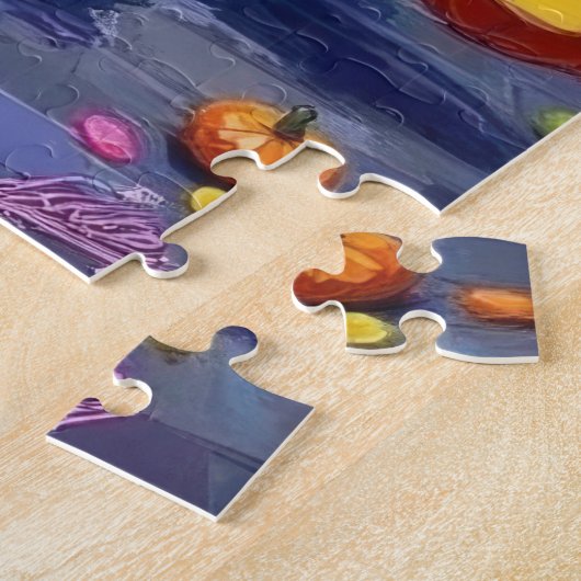 Vizsla Dogs Trick-or-Treating in Halloween Costume Legpuzzel (Zijkant)