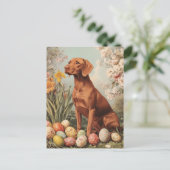 Vizsla Easter Briefkaart (Staand voorkant)