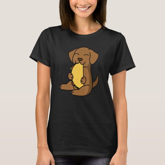 Vizsla Eating A Taco Dog T-shirt (Voorkant)