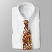 Vizsla en Autumn Leaves Necktie Stropdas (Gebonden)