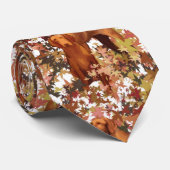 Vizsla en Autumn Leaves Necktie Stropdas (Opgerold)