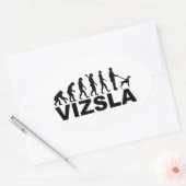 Vizsla Evolution Ovale Sticker (Envelop)