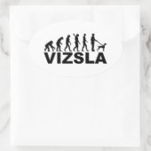 Vizsla Evolution Ovale Sticker (Tas)