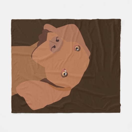 Vizsla Fleece Deken (Voorkant (Horizontaal))