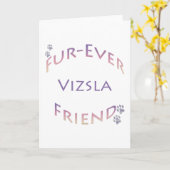 Vizsla Furever Vriend Kaart (Gele Bloem)