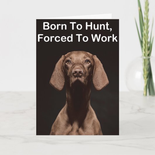 Vizsla Geboren Om Te Werken Kaart (Voorkant)