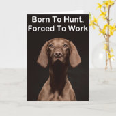 Vizsla Geboren Om Te Werken Kaart (Gele Bloem)