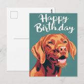 Vizsla Gefeliciteerd  Briefkaart (Voorkant / Achterkant)