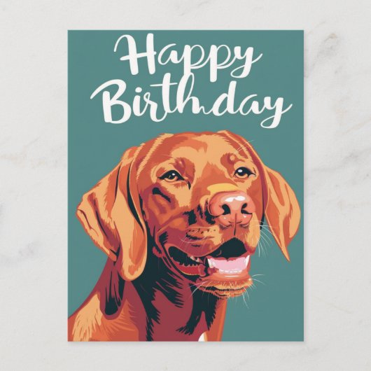 Vizsla Gefeliciteerd  Briefkaart (Voorkant)