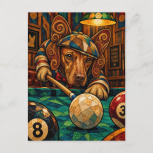 Vizsla, Geometrisch Mozaïek Briefkaart