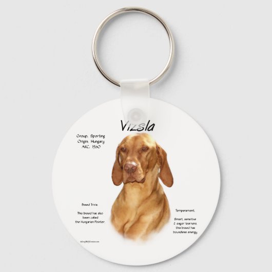 Vizsla Geschiedenis Sleutelhanger (Voorkant)