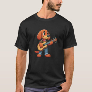 Vizsla Gitaar Hond Grappige Muziek T-shirt
