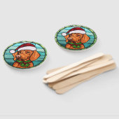 Vizsla Glas in lood Kerst Handwaaier (Niet-gemonteerd)