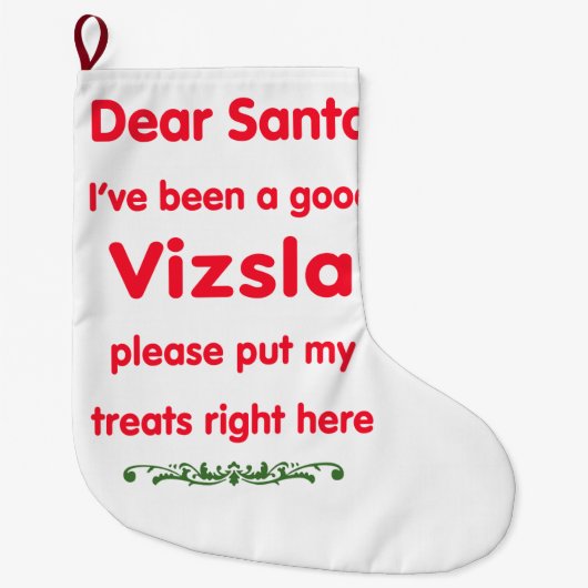 vizsla grote kerstsok (Voorkant)