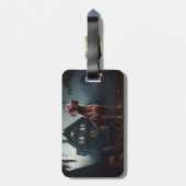 Vizsla Halloween eng Bagagelabel (Achterkant verticaal)