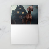 Vizsla Halloween eng Kaart (Binnen)