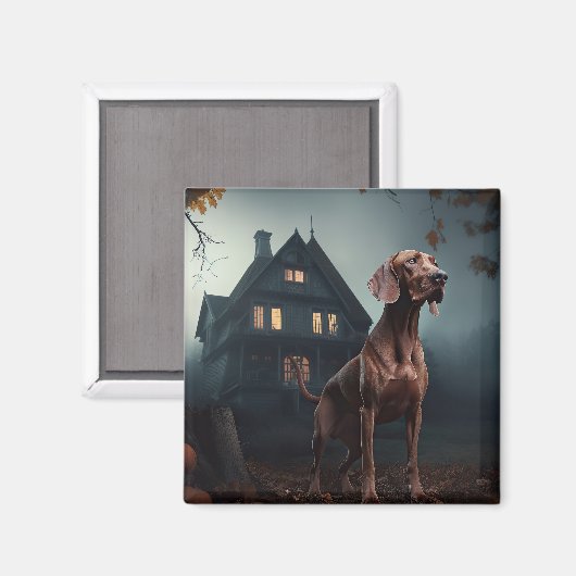Vizsla Halloween eng Magneet (Voorkant / Achterkant)