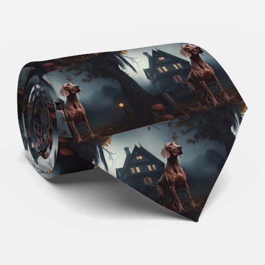 Vizsla Halloween eng Stropdas (Opgerold)