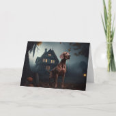 Vizsla Halloween Engverstorend Kaart (Voorkant)
