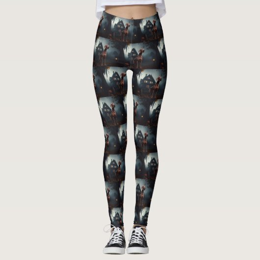 Vizsla Halloween engwekkend Leggings (Voorkant)