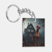 Vizsla Halloween engwekkend Sleutelhanger (Voorkant Links)