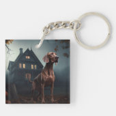 Vizsla Halloween engwekkend Sleutelhanger (Achterkant)