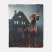 Vizsla Halloween Griezelen Fleece Deken (Voorkant)