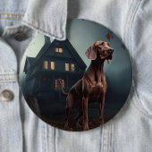 Vizsla Halloween Griezelen Ronde Button 6,0 Cm (In situ)