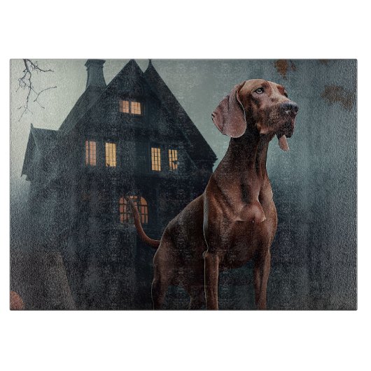 Vizsla Halloween Griezelen Snijplank (Voorkant)